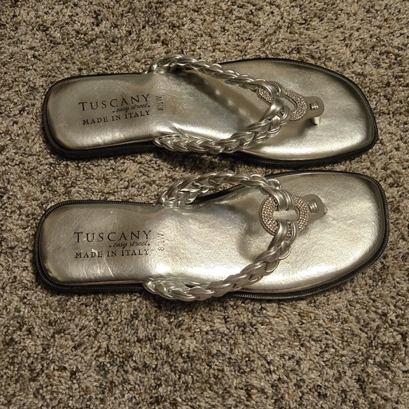 Silver Rhinestine Sandals - Picture 2 of 3